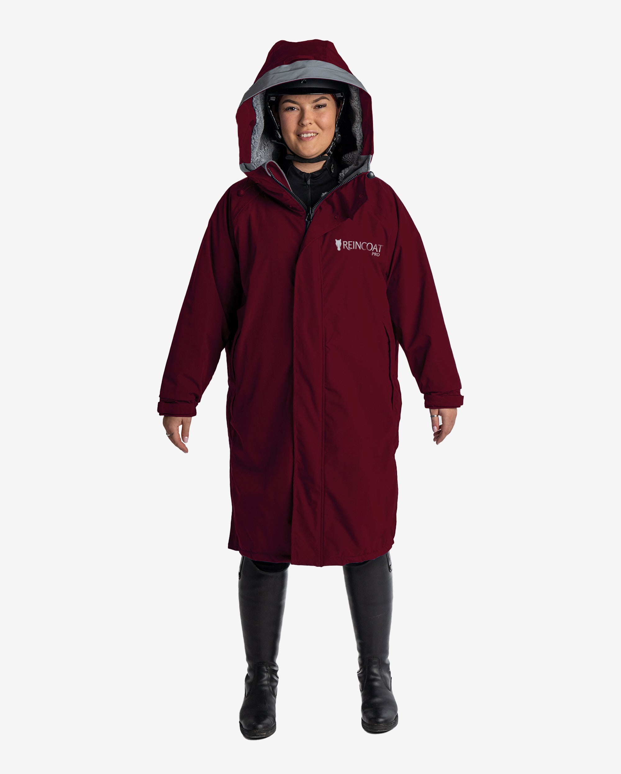 Burgundy rain coat online