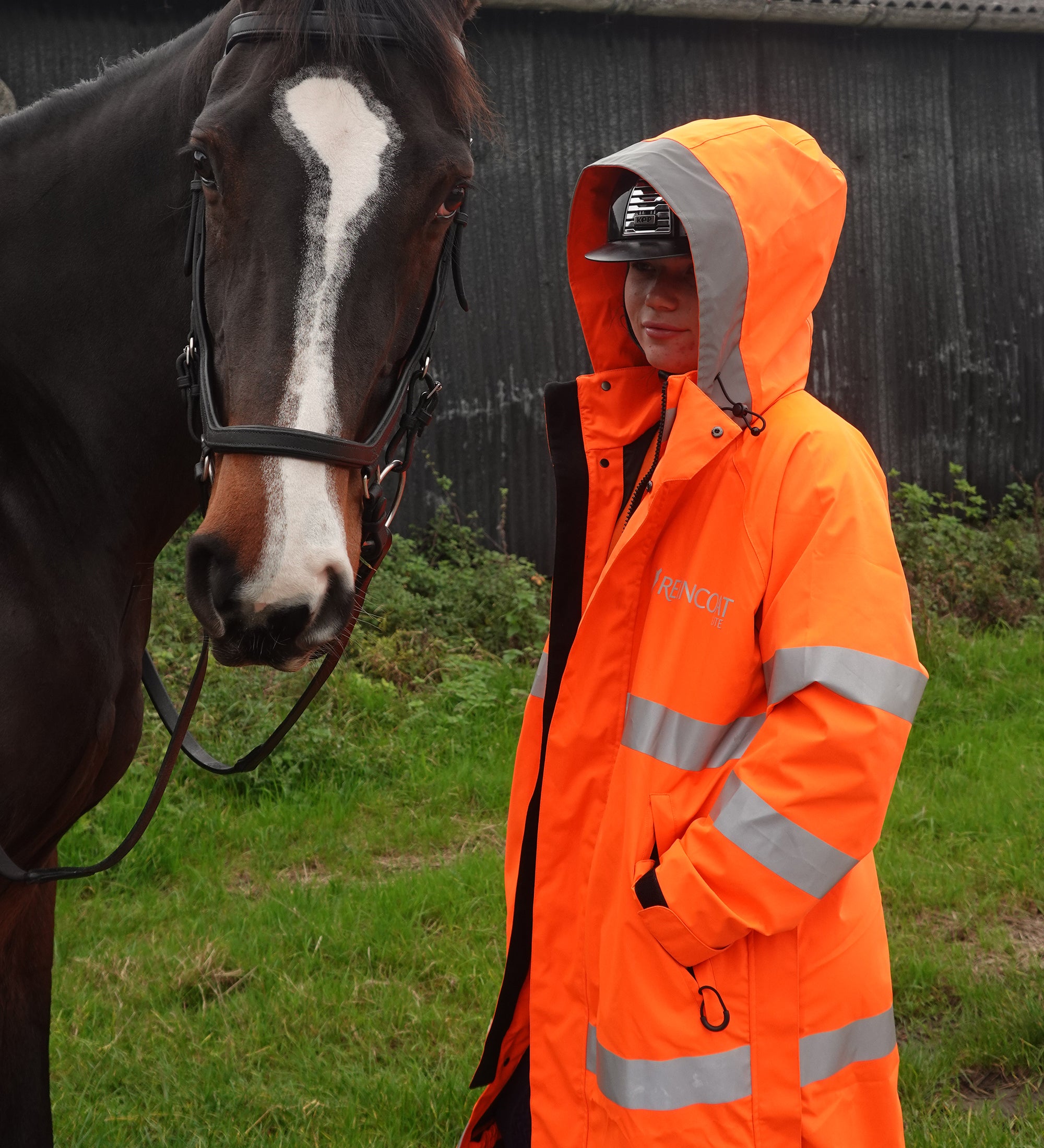 Orange rain coat online