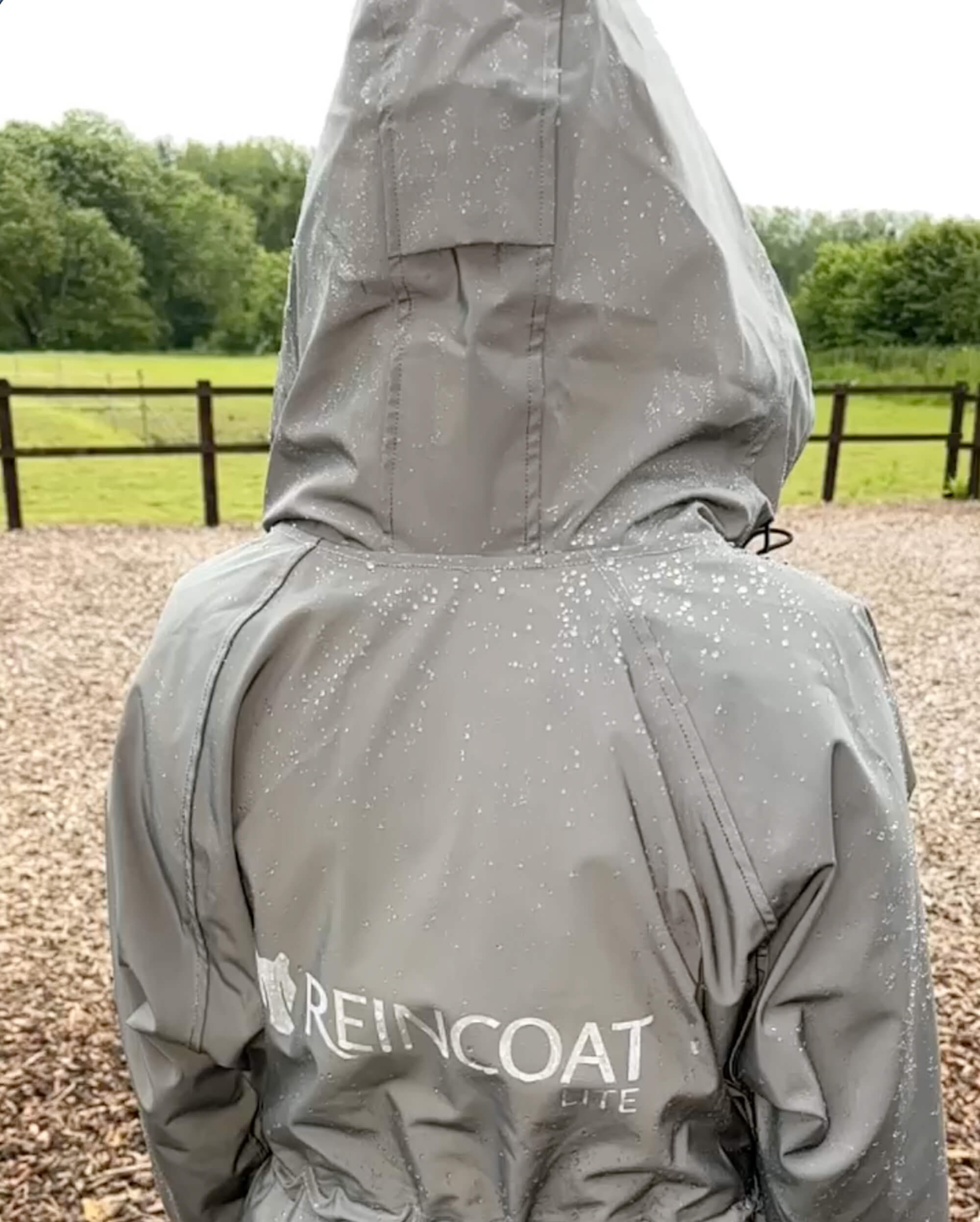 Silver raincoat online