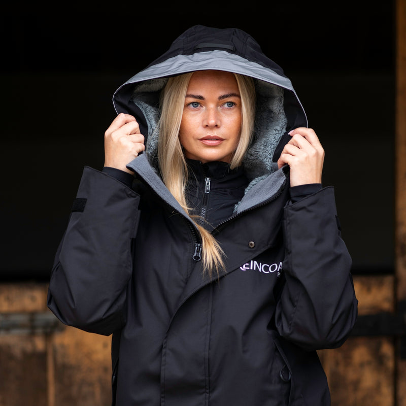 Fleece-lined storm hood
